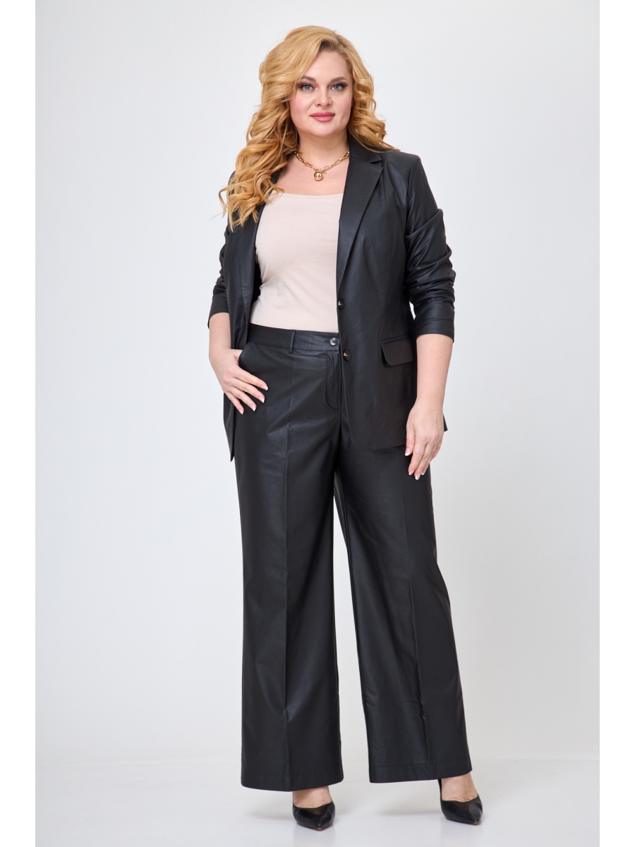 Кожаные брюки прямого кроя