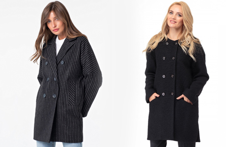 Пальто оверсайз черное