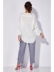 Брючный костюм артикул: 1101 белый, голубой от Anastasia - вид 2