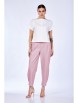 Брючный костюм артикул: 979 молочный/холодный розовый от Anastasia - вид 1