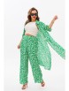 Брючный костюм артикул: 1127.1 зеленый (принт) от Anastasia - вид 6