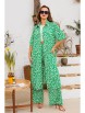 Брючный костюм артикул: 1127.1 зеленый (принт) от Anastasia - вид 7
