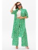 Брючный костюм артикул: 1127.1 зеленый (принт) от Anastasia - вид 1