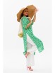 Брючный костюм артикул: 1128 зеленый (принт)/молочный от Anastasia - вид 14