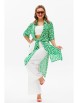 Брючный костюм артикул: 1128 зеленый (принт)/молочный от Anastasia - вид 19