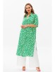 Брючный костюм артикул: 1128 зеленый (принт)/молочный от Anastasia - вид 20
