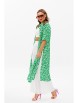 Брючный костюм артикул: 1128 зеленый (принт)/молочный от Anastasia - вид 4