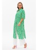 Брючный костюм артикул: 1128 зеленый (принт)/молочный от Anastasia - вид 6
