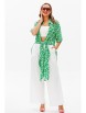 Брючный костюм артикул: 1128 зеленый (принт)/молочный от Anastasia - вид 9