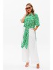 Брючный костюм артикул: 1128 зеленый (принт)/молочный от Anastasia - вид 10