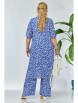 Брючный костюм артикул: 1127.1 синий (принт) от Anastasia - вид 4