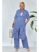 Брючный костюм артикул: 1127.1 синий (принт) от Anastasia - вид 5