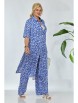 Брючный костюм артикул: 1127.1 синий (принт) от Anastasia - вид 6