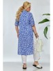 Брючный костюм артикул: 1129 синий (принт)/белый от Anastasia - вид 4