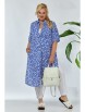 Брючный костюм артикул: 1129 синий (принт)/белый от Anastasia - вид 9