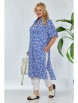 Брючный костюм артикул: 1129 синий (принт)/белый от Anastasia - вид 10