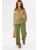 Брючный костюм артикул: 1140 желтый/олива от Anastasia - вид 1