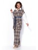 Брючный костюм артикул: 1172 песочный-деним (клетка) от Anastasia - вид 7