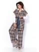 Брючный костюм артикул: 1172 песочный-деним (клетка) от Anastasia - вид 9