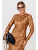 Нарядное платье артикул: 1184 золото (принт леопард) от Anastasia - вид 5