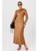 Нарядное платье артикул: 1184 золото (принт леопард) от Anastasia - вид 1