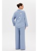 Брючный костюм артикул: 1206 голубой меланж/полоска от Anastasia - вид 2