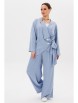 Брючный костюм артикул: 1206 голубой меланж/полоска от Anastasia - вид 3