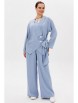 Брючный костюм артикул: 1206 голубой меланж/полоска от Anastasia - вид 5