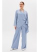 Брючный костюм артикул: 1206 голубой меланж/полоска от Anastasia - вид 7