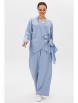 Брючный костюм артикул: 1206 голубой меланж/полоска от Anastasia - вид 8