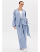 Брючный костюм артикул: 1206 голубой меланж/полоска от Anastasia - вид 9