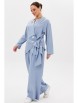 Брючный костюм артикул: 1206 голубой меланж/полоска от Anastasia - вид 10