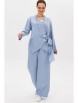 Брючный костюм артикул: 1206 голубой меланж/полоска от Anastasia - вид 11