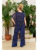 Брючный костюм артикул: 1100.1 принт/синий от Anastasia - вид 2