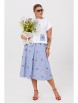 Юбочный костюм артикул: 1248.1 белый/голубой от Anastasia - вид 16