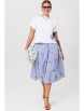 Юбочный костюм артикул: 1248.1 белый/голубой от Anastasia - вид 5