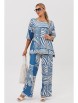 Брючный костюм артикул: 1245 бежево-голубой от Anastasia - вид 5