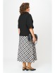 Юбочный костюм артикул: 1267 черный/клетка от Anastasia - вид 2
