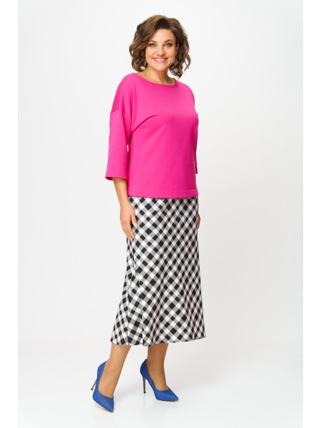 1266 розовый/клетка