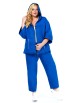 Брючный костюм артикул: 1223 васильковый от Anastasia - вид 7