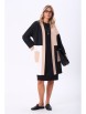 Плательный костюм артикул: 1276 черный/черный+молочный+беж от Anastasia - вид 1