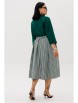 Юбочный костюм артикул: 1304 изумрудный/гусиная лапка от Anastasia - вид 2