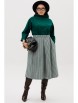Юбочный костюм артикул: 1304 изумрудный/гусиная лапка от Anastasia - вид 3
