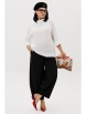 Брючный костюм артикул: 1300 молочный/черный от Anastasia - вид 5