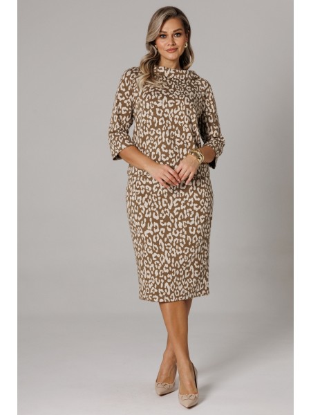 1303 кофейный (анималистический принт)