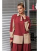 Брючный костюм артикул: 1242.2 бордово-бежевый от Anastasia - вид 11