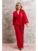 Брючный костюм артикул: 1063.1 рубиновый красный от Anastasia - вид 16