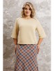 Юбочный костюм артикул: 1174 сливочный/клетка от Anastasia - вид 3