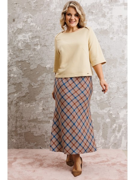 1174 сливочный/клетка