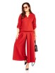 Брючный костюм артикул: 2535 красный от TAITA PLUS - вид 5